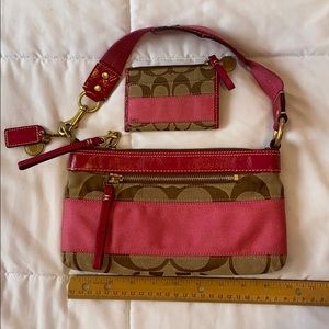 Coach purse and matching coin purse with key chain
